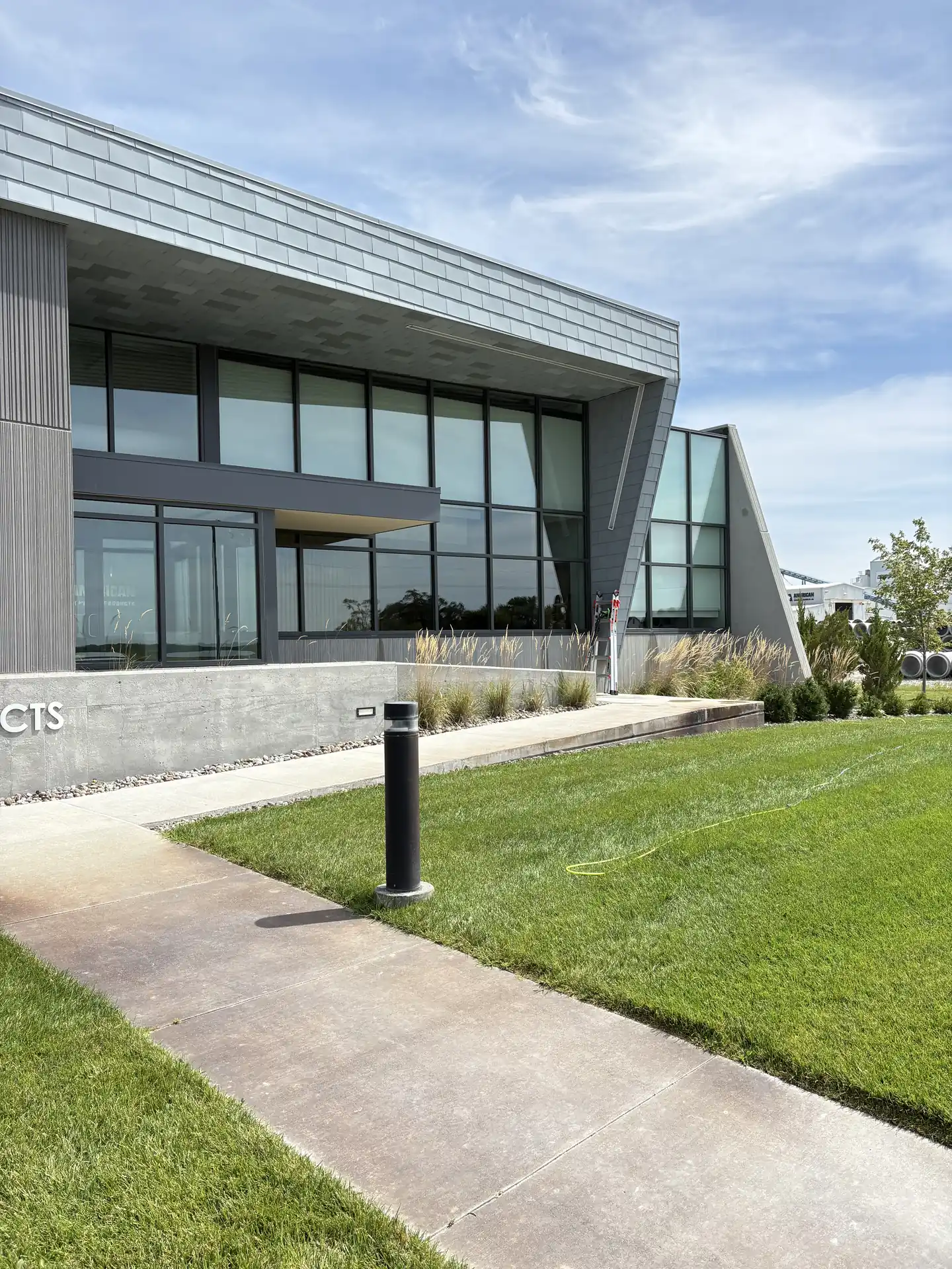 Office building glass exterior cleaned by Let There Be Light